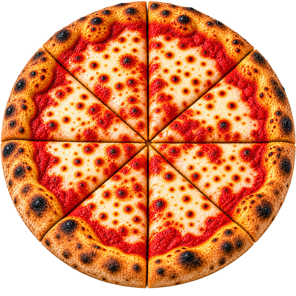 Large pizza with regular crust